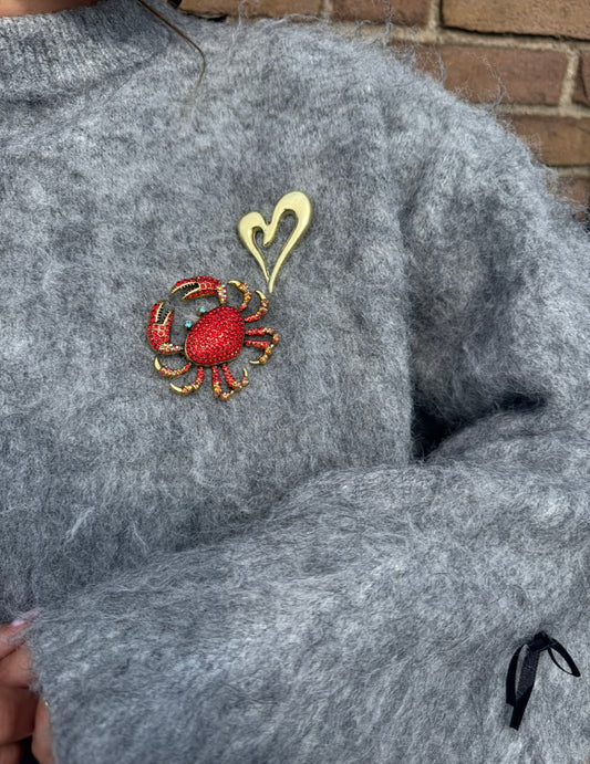 Krab Broche Rood